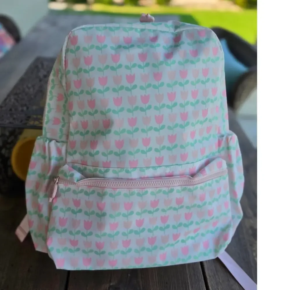 NEW Apple of my Isla Tulip backpack with drink sleeves/ wipeable/ 2 sizes